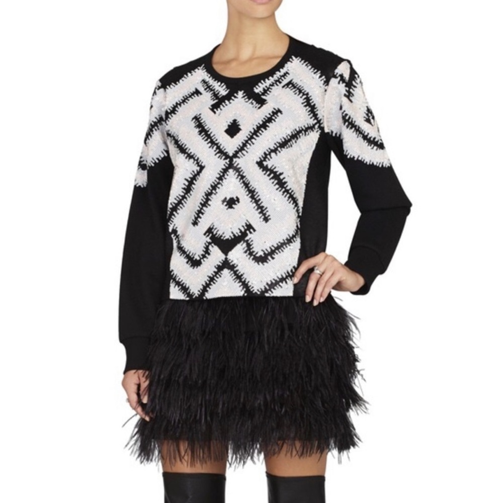 BCBGMaxAzria “Keyla” Sequin Sweatshirt